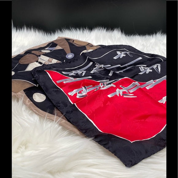 Other - LAST CHANCE Vintage - Bundle of Two Men’s Pocket Squares (or Bag Handle Ties)